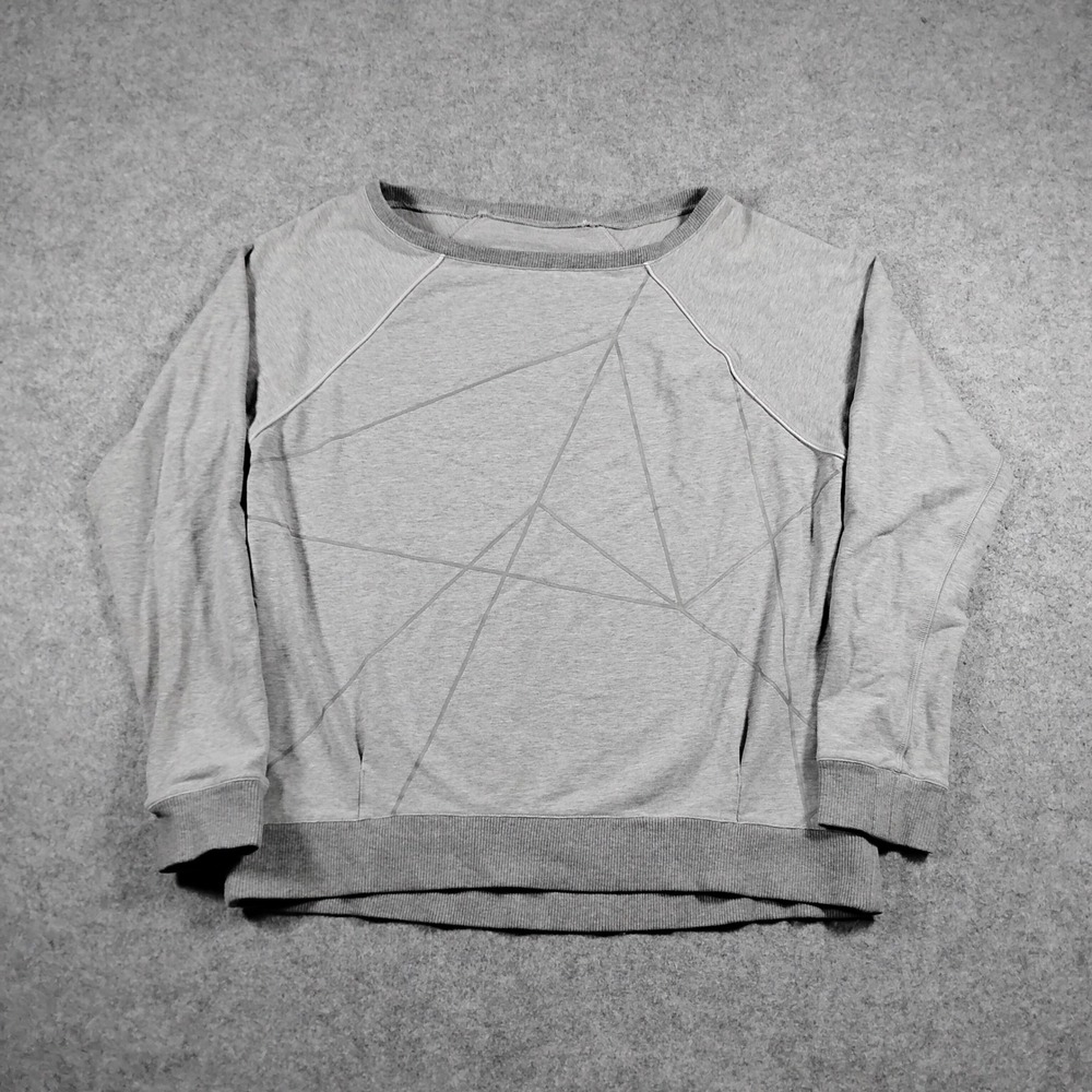 Lululemon Pullover Sweatshirt Women's Gray Geometric Athleisure M